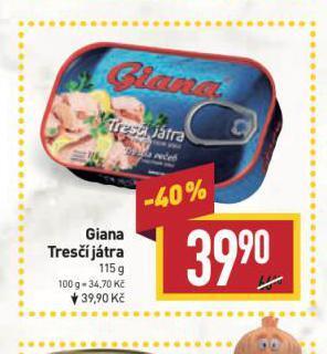 Billa Giana tresčí játra nabídka