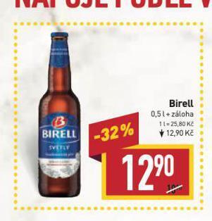 Billa Birell nealkoholické pivo nabídka