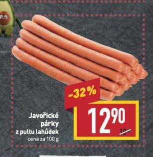 Billa Javořické párky nabídka