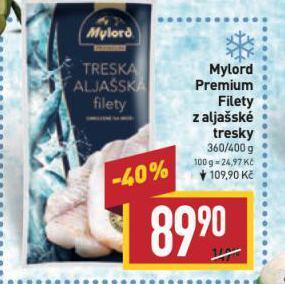 Billa Mylord premium filety z aljašské tresky nabídka