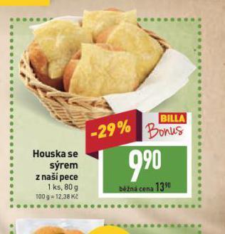Billa Houska se sýrem nabídka