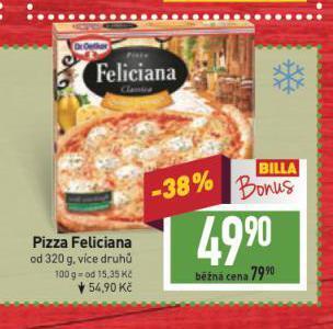 Billa Pizza feliciana nabídka