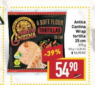 Billa Antica cantina wrap tortilla nabídka