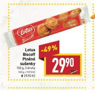 Billa Lotus biscoff sušenky nabídka