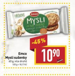 Billa Emco mysli sušenky nabídka