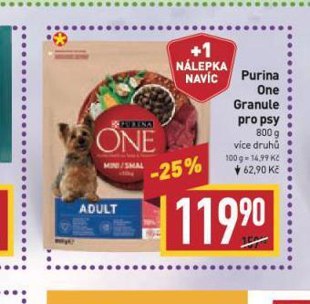 Billa Purina one granule pro psy nabídka