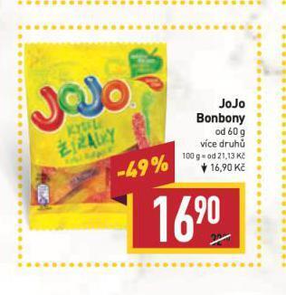 Billa Jojo bonbony nabídka