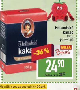 Billa Holandské kakao nabídka
