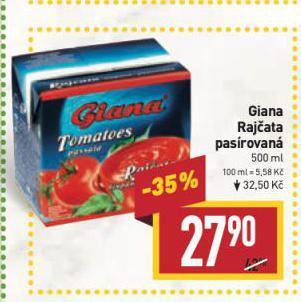Billa Giana rajčata nabídka