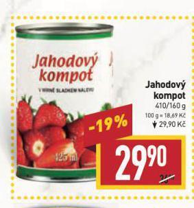 Billa Jahodový kompot nabídka