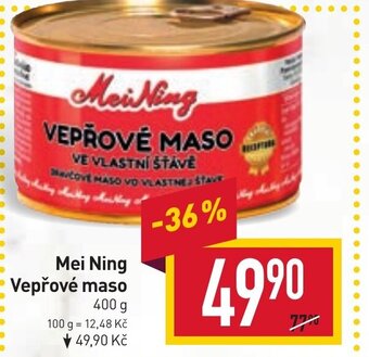 Billa Mei Ning Vepřové maso nabídka
