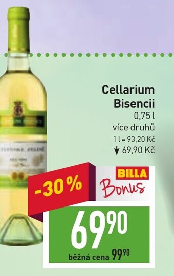 Billa Cellarium Bisencii 0,75L nabídka
