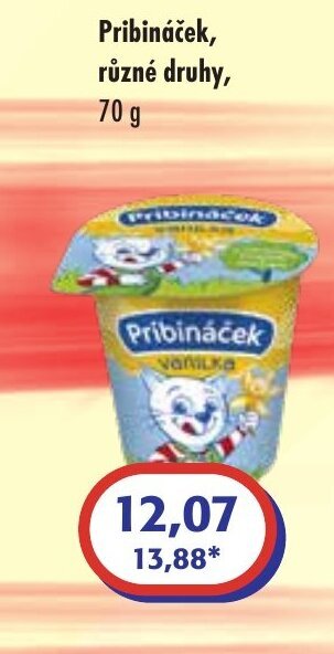 ČEPOS Pribináček, různé druhy nabídka