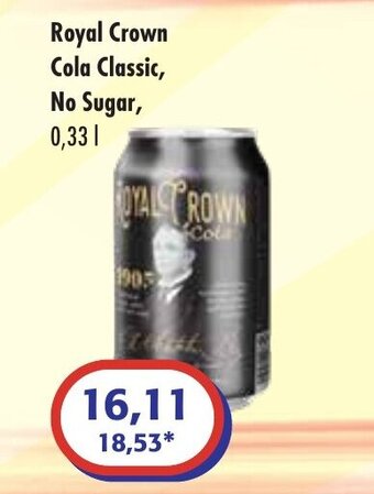 ČEPOS Royal Crown Cola Classic, No Sugar nabídka