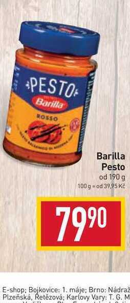 Billa Barilla pesto od 190 g nabídka