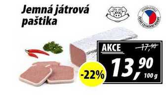 ZEMAN Jemná játrová paštika, 100 g nabídka