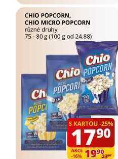 Flop Chio micro popcorn různé druhy 75-80 g nabídka