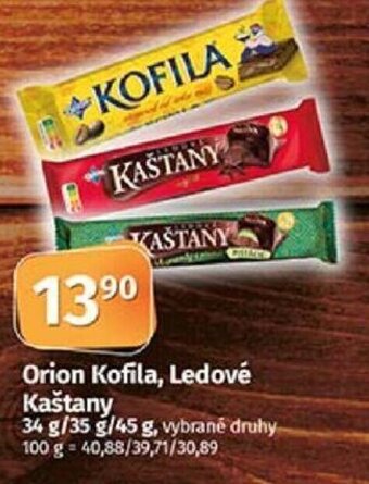 COOP TIP Orion Kofila, Ledové Kaštany nabídka