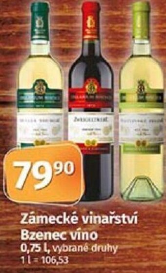COOP TIP Zámecké vinařství Bzenec víno 0,75L nabídka