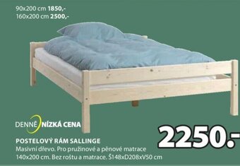 JYSK POSTELOVÝ RÁM SALLINGE nabídka