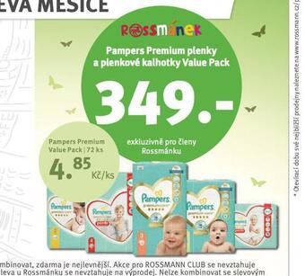 Rossmann Pampers dětské plenky nabídka