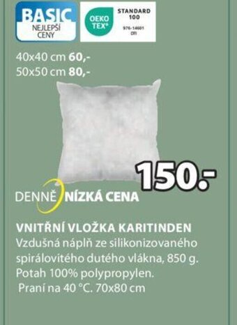 JYSK VNITŘNÍ VLOŽKA KARITINDEN nabídka