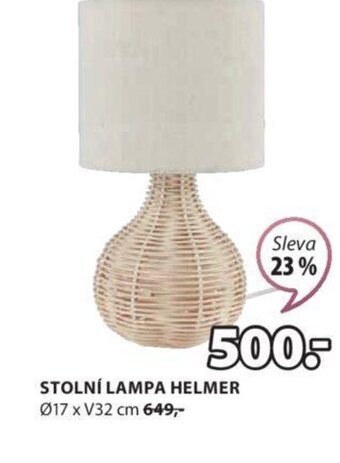 JYSK STOLNÍ LAMPA HELMER nabídka