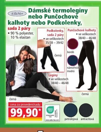 Norma Dámské termolegíny nebo Punčochové kalhoty nebo Podkolenky, sada 2 páry nabídka