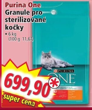Norma Purina One Granule pro sterilizované kočky nabídka