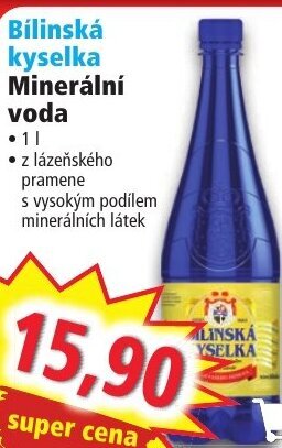 Norma Bílinská kyselka Minerální voda nabídka