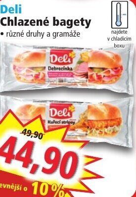 Norma Deli Chlazené bagety nabídka