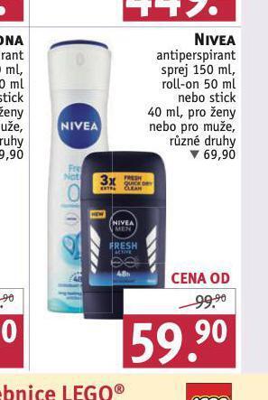 Rossmann Nivea antiperspirant, roll-on, stick nabídka