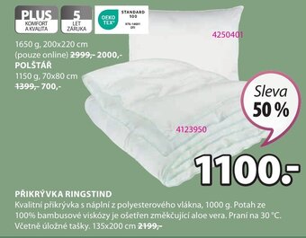 JYSK PŘIKRÝVKA RINGSTIND nabídka