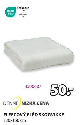 JYSK FLEECOVÝ PLÉD SKOGVIKKE nabídka