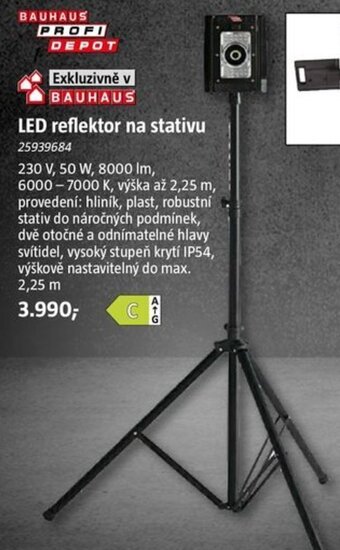 LED reflektor na stativu