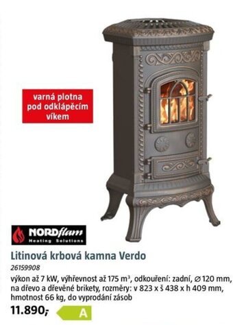 Bauhaus Litinová krbová kamna Verdo nabídka