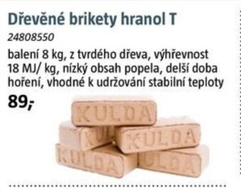 Bauhaus Dřevěné brikety hranol T nabídka