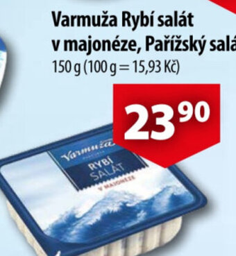 CBA Varmuža Rybí salát v majonéze, Pařížský salát nabídka