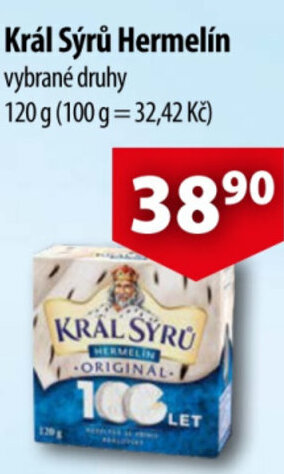CBA Král Sýrů Hermelín nabídka