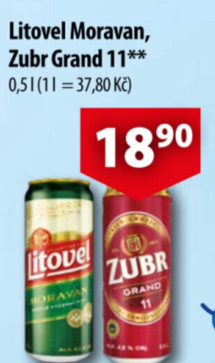 CBA Litovel Moravan, Zubr Grand 11 nabídka