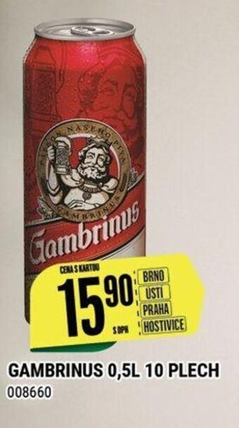 Tamda Foods GAMBRINUS 0,5L 10 PLECH nabídka