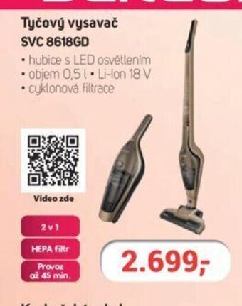 Planeo Elektro Tyčový vysavač SVC 8618GD nabídka