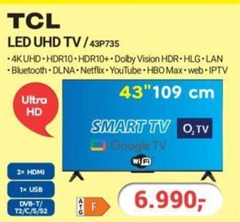 Planeo Elektro TCL LED UHD TV/43P735 nabídka