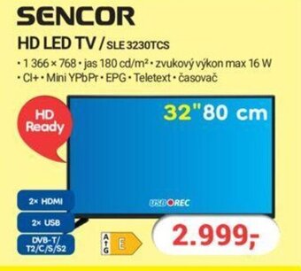 Planeo Elektro SENCOR HD LED TV/SLE 3230TCS nabídka