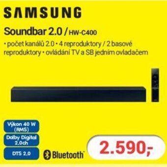 Planeo Elektro SAMSUNG Soundbar 2.0/HW-C400 nabídka