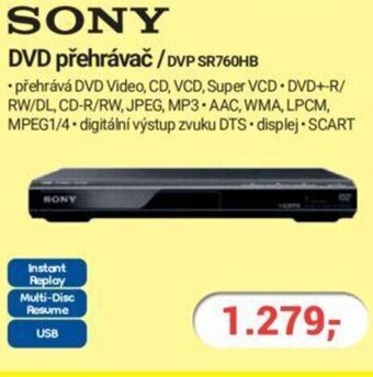 Planeo Elektro SONY DVD přehrávač/DVP SR760HB nabídka