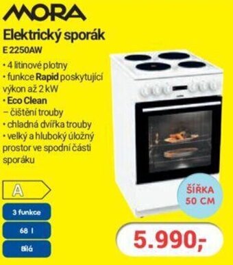 Planeo Elektro MORA Elektrický sporák E 2250AW nabídka
