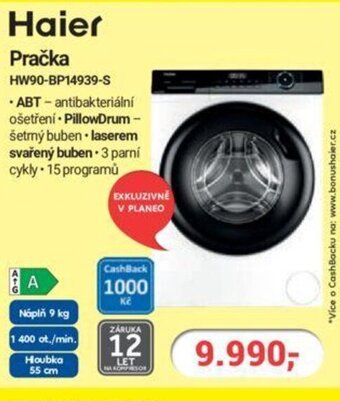 Planeo Elektro Haier Pračka HW90-BP14939-S nabídka