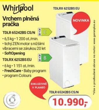 Planeo Elektro Whirlpool Vrchem plněná pračka nabídka