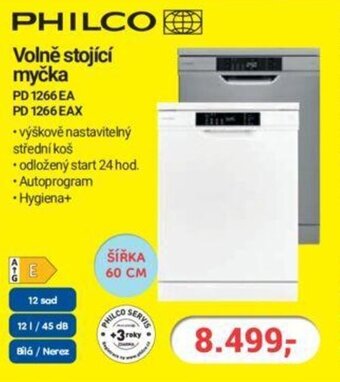 Planeo Elektro PHILCO Volně stojící myčka nabídka